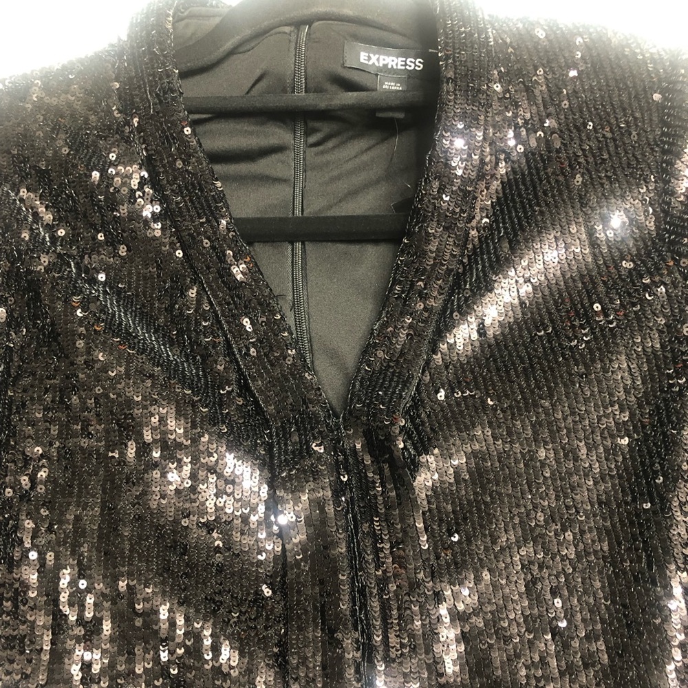 New with tags sequins black jumpsuit SMALL